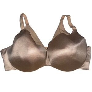 Cacique Lightly Lined Balconette‎ Bra Champagne Beige Full Coverage 44DD